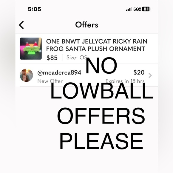 ONE RETIRED BNWT JELLYCAT RICKY RAIN FROG SANTA PLUSH ORNAMENT - Picture 10 of 10